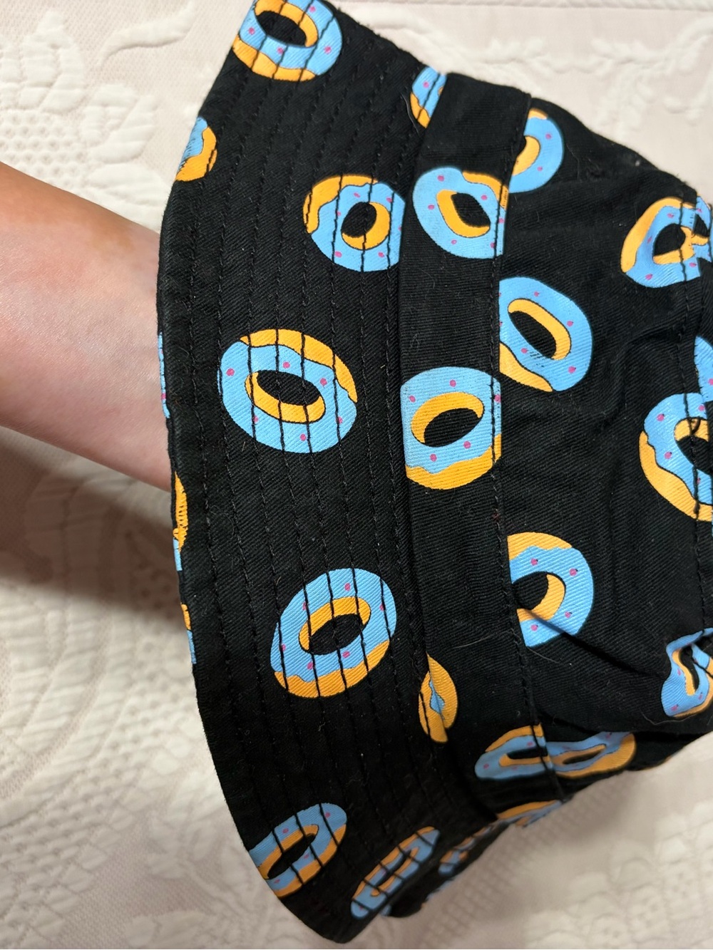 NWOT Odd Future (OFWGKTA) Black All-Over Donut Bucket Hat 2013-2015 skater